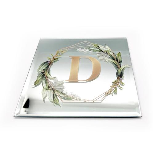 Personalized Beveled Square Mirror Plate