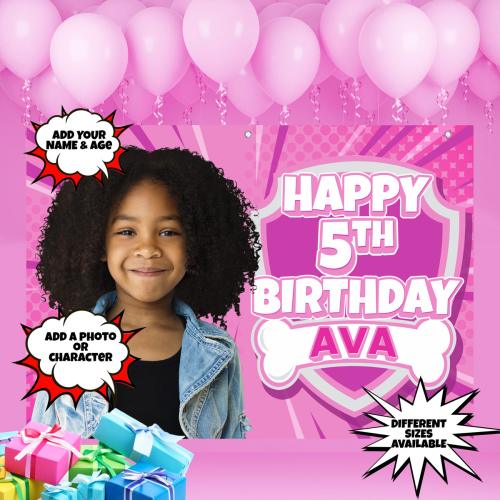 🐶 Personalized Themed Paw Patrol Birthday Banner 🚨